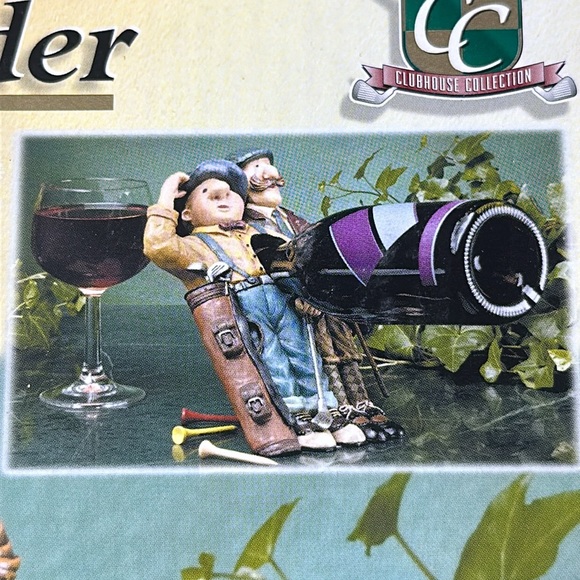 New in box Golfers Leaning Wine
Bottle Holder - Picture 3 of 5